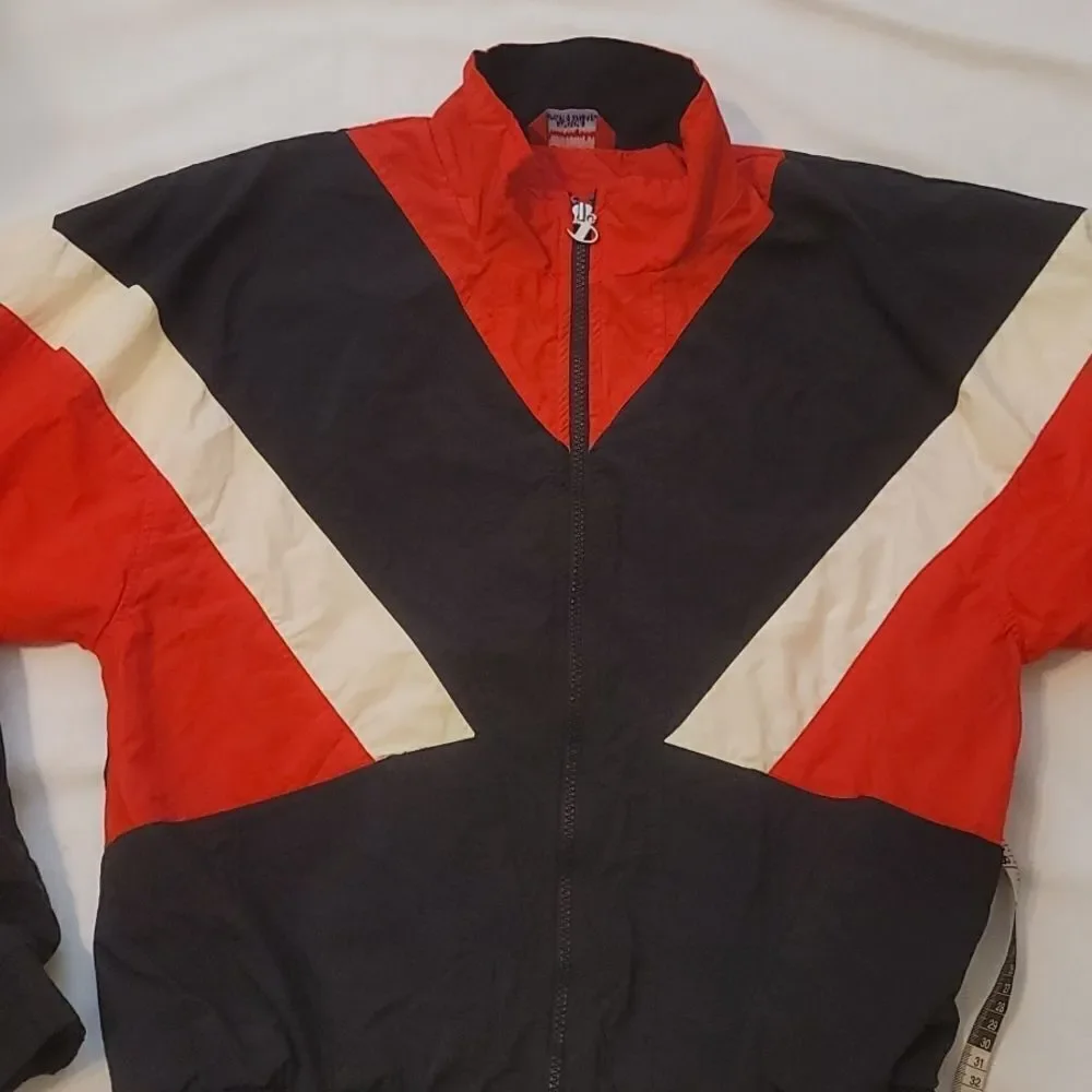 Vintage Champion Navy red wind Jacket L